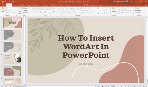 how to insert word art in powerpoint and why it enhances presentations